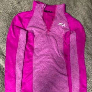 Womens XS Fila Sport Magenta Fleece Zip Up
